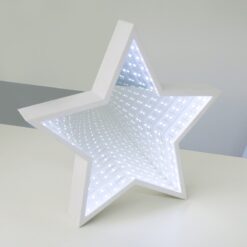 INFINITY MIRROR TUNNEL LAMP”, STAR”, 59 LED ΛΑΜΠΑΚΙΑ ΜΕ ΜΠΑΤΑΡΙΑ(3xAA) ΨΥΧΡΟ ΛΕΥΚΟ IP20 29x5x29cm ACA – XSTARMIR292A