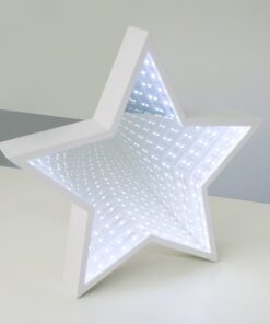 INFINITY MIRROR TUNNEL LAMP”, STAR”, 59 LED ΛΑΜΠΑΚΙΑ ΜΕ ΜΠΑΤΑΡΙΑ(3xAA) ΨΥΧΡΟ ΛΕΥΚΟ IP20 29x5x29cm ACA – XSTARMIR292A