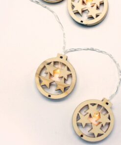 WOODEN CHRISTMAS MOTIFS ΣΤΡΟΓΓΥΛΟ ΑΣΤΕΡΙ 10 LED ΛΑΜΠΑΚ ΣΕΙΡΑ ΜΠΑΤΑΡ.(3xAA) ΘΕΡΜΟ ΛΕΥΚΟ IP20 ACA – XWBSTARS102A