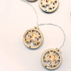 WOODEN CHRISTMAS MOTIFS ΣΤΡΟΓΓΥΛΟ ΑΣΤΕΡΙ 10 LED ΛΑΜΠΑΚ ΣΕΙΡΑ ΜΠΑΤΑΡ.(3xAA) ΘΕΡΜΟ ΛΕΥΚΟ IP20 ACA – XWBSTARS102A