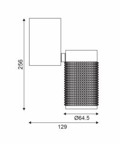 ΟΡΟΦΗΣ ΦΩΤΙΣΤΙΚΟ 1ΧGU10 ΜΑΥΡΟ ΑΛΟΥΜΙΝΙΟ 6,5X13X26CM MEGATRON1 ACA DECOR – YL10C117BK