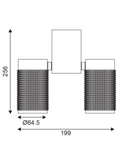 ΟΡΟΦΗΣ ΦΩΤΙΣΤΙΚΟ 2ΧGU10 ΜΑΥΡΟ ΑΛΟΥΜΙΝΙΟ 6,5X20X26CM MEGATRON1 ACA DECOR – YL10C217BK