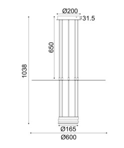ΚΡΕΜΑΣΤΟ ΦΩΤΙΣΤΙΚΟ LED 18W 3000K 1260LM ELIA ΜΑΥΡΟ ΜΕΤ/ΚΟ IP20 D60XH104CM ACA DECOR – YL1691LEDPBK