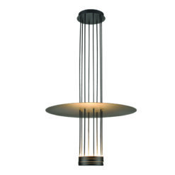 ΚΡΕΜΑΣΤΟ ΦΩΤΙΣΤΙΚΟ LED 18W 3000K 1260LM ELIA ΜΑΥΡΟ ΜΕΤ/ΚΟ IP20 D60XH104CM ACA DECOR – YL1691LEDPBK