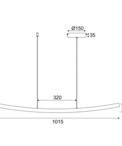 ΚΡΕΜΑΣΤΟ ΦΩΤΙΣΤΙΚΟ LED 20W 3000K 1400LM NAAVA ΛΕΥΚΟ ΑΛΟΥΜΙΝΙΟ IP20 102X15X110CM ACA DECOR – YL1721LEDPWH