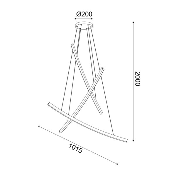 ΚΡΕΜΑΣΤΟ ΦΩΤΙΣΤΙΚΟ LED 60W 3000K 4200LM NAAVA ΜΑΥΡΟ ΑΛΟΥΜΙΝΙΟ IP20 102X15X110CM ACA DECOR – YL1723LEDPBK