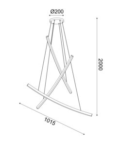 ΚΡΕΜΑΣΤΟ ΦΩΤΙΣΤΙΚΟ LED 60W 3000K 4200LM NAAVA ΛΕΥΚΟ ΑΛΟΥΜΙΝΙΟ IP20 102X15X110CM ACA DECOR – YL1723LEDPWH