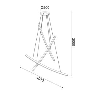 ΚΡΕΜΑΣΤΟ ΦΩΤΙΣΤΙΚΟ LED 60W 3000K 4200LM NAAVA ΛΕΥΚΟ ΑΛΟΥΜΙΝΙΟ IP20 102X15X110CM ACA DECOR – YL1723LEDPWH