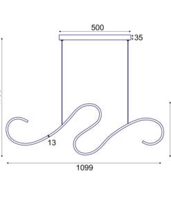 ΚΡΕΜΑΣΤΟ ΦΩΤΙΣΤΙΚΟ LED 27W 3000K 1890LM CALISTA ΜΑΥΡΟ ΑΛΟΥΜΙΝΙΟ IP20 110X6XH175CM ACA DECOR – YL1809LEDPBK