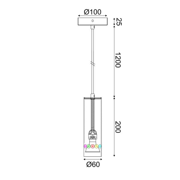 ΚΡΕΜΑΣΤΟ ΦΩΤΙΣΤΙΚΟ 1XGU10 BUTTONS ΛΕΥΚΟ ΜΕΤ/ΚΟ IP20 D6XD10XH150CM ACA DECOR – YL22271PCF