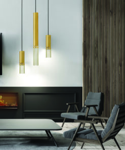 ΚΡΕΜΑΣΤΟ ΦΩΤΙΣΤΙΚΟ 1XGU10 DOHA ΧΡΥΣΟ ΜΕΤ/ΚΟ IP20 D6XD8XH187CM ACA DECOR – YL22291PLG