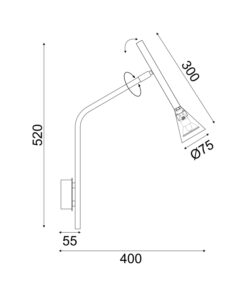ΕΠΙΤΟΙΧΟ ΦΩΤΙΣΤΙΚΟ 1XGU10 CLOUZOT ΧΡΥΣΟ ΜΕΤ/ΚΟ IP20 40X52X8CM ACA DECOR – YL22801WGD