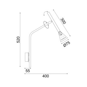 ΕΠΙΤΟΙΧΟ ΦΩΤΙΣΤΙΚΟ 1XGU10 CLOUZOT ΧΡΥΣΟ ΜΕΤ/ΚΟ IP20 40X52X8CM ACA DECOR – YL22801WGD
