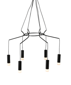 ΚΡΕΜΑΣΤΟ ΦΩΤΙΣΤΙΚΟ 6ΧG9 ΜΑΥΡΟ ΑΛΟΥΜΙΝΙΟ 6x D3,6XH13CM ΚΑΛΩΔΙΟ 1,3M TERES ACA DECOR – YL23P6BK