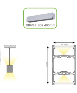 Κρεμαστό Γραμμικό Φωτιστικό Up-Down σε Σχήμα Κύκλου και S YORK ACA