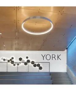 Κρεμαστό Γραμμικό Φωτιστικό Up-Down σε Σχήμα Κύκλου και S YORK ACA