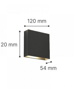 it-Lighting Yellowstone LED 4W 3000K Outdoor Up-Down Adjustable Wall Lamp Anthracite D:12cmx12cm (80200941)