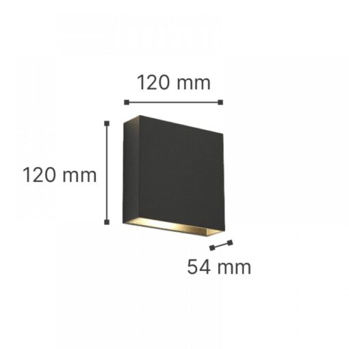 it-Lighting Yellowstone LED 4W 3000K Outdoor Up-Down Adjustable Wall Lamp Anthracite D:12cmx12cm (80200941)