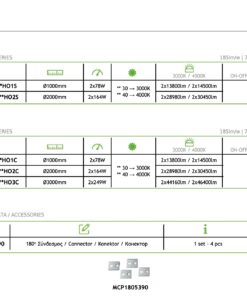 Κρεμαστό Γραμμικό Φωτιστικό Up-Down σε Σχήμα Κύκλου και S YORK ACA