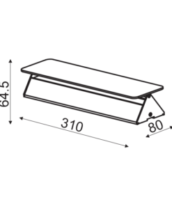 ACA DECOR   – Επίτοιχο Φωτιστικό LED 10W 3000K Αλουμίνιο Μαύρο 31X8X5,5cm