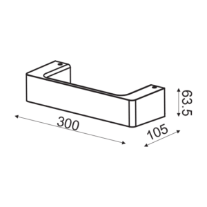 ACA DECOR   – Επίτοιχο Φωτιστικό LED 6W 3000K Αλουμίνιο Μαύρο 30Χ6,4Χ10,5cm