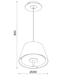 ACA DECOR – Κρεμαστό Φωτιστικό 1ΧE27 Απόχρωση Τσιμέντο Mdf + Λευκό Μέταλλο + Ύφασμα Φ28ΧΗ80cm