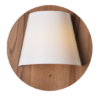 ACA DECOR   – Επιτοίχιο Φωτιστικό LED 5W 3000Κ Απόχρωση Σκούρο Ξύλο Mdf + Λευκό Πλαστικό Φ25 ZM165LEDWDW