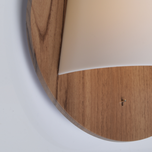 ACA DECOR   – Επιτοίχιο Φωτιστικό LED 5W 3000Κ Απόχρωση Σκούρο Ξύλο Mdf + Λευκό Πλαστικό Φ25 ZM165LEDWDW