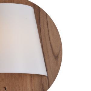 ACA DECOR   – Επιτοίχιο Φωτιστικό LED 5W 3000Κ Απόχρωση Σκούρο Ξύλο Mdf + Λευκό Πλαστικό Φ25 ZM165LEDWDW