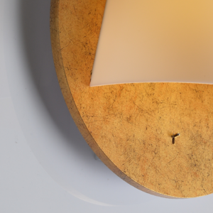 ACA DECOR   – Επιτοίχιο Φωτιστικό LED 5W 3000Κ Αντικέ Ορείχαλκος Mdf + Λευκό Πλαστικό Φ25Χ12,5