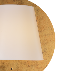 ACA DECOR   – Επιτοίχιο Φωτιστικό LED 5W 3000Κ Αντικέ Ορείχαλκος Mdf + Λευκό Πλαστικό Φ25Χ12,5