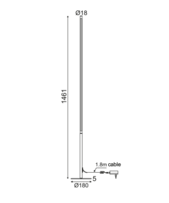 ΕΠΙΔΑΠΕΔΙΟ ΦΩΤΙΣΤΙΚΟ LED 18W 3000K 1440LM ΟΡΕΙΧΑΛΚΟ ΑΛΟΥΜΙΝΙΟ DIMMER ΑΦΗΣ D18ΧD1,8ΧΗ146CM AVENUE ACA DECOR DEVOR – ZM16LEDF148AB