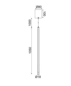 Κρεμαστό Φωτιστικό LED 18W Dimmable Αφής 3000K 920lm Avenue Λευκό ACA – ZM16LEDP100WH