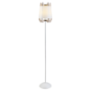 ACA DECOR   – Επιδαπέδιο Φωτιστικό 1ΧE27 Λευκό Πλαστικό Απόχρωση Ξύλου Mdf Φ25XH160
