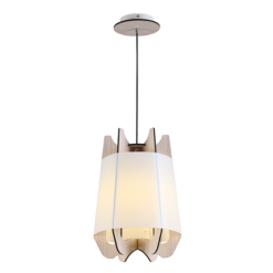 ACA DECOR – Κρεμαστό Φωτιστικό 1ΧE27 Λευκό Πλαστικό Απόχρωση Ξύλου Mdf Φ35ΧΗ120cm