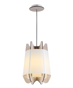 ACA DECOR – Κρεμαστό Φωτιστικό 1ΧE27 Λευκό Πλαστικό Απόχρωση Ξύλου Mdf Φ35ΧΗ120cm