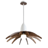 ACA DECOR   – Κρεμαστό Φωτιστικό 1ΧE27 Απόχρωση Ξύλου Mdf + Λευκό Μεταλλικό Φ50XH80cm