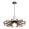 ACA DECOR   – Κρεμαστό Φωτιστικό 1ΧE27 Απόχρωση Σκούρου Ξύλου Mdf + Λευκό Μεταλλικό ACA – ZM170051P