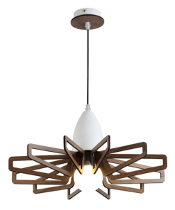 ACA DECOR – Κρεμαστό Φωτιστικό 1ΧE27 Απόχρωση Σκούρου Ξύλου Mdf + Λευκό Μεταλλικό ACA – ZM170051P