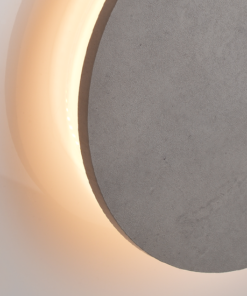 ACA DECOR – Επιτοίχιο Φωτιστικό LED 5W 3000Κ Απόχρωση Τσιμέντο Mdf Κύκλος Φ140 ZM1705LEDWC