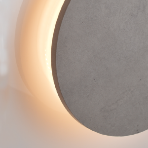 ACA DECOR  – Επιτοίχιο Φωτιστικό LED 5W 3000Κ Απόχρωση Τσιμέντο Mdf Κύκλος Φ140  ZM1705LEDWC
