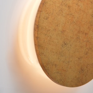 ACA DECOR  – Επιτοίχιο Φωτιστικό LED 5W 3000Κ Αντικέ Ορείχαλκο Mdf Κύκλος Φ14ΧΗ3,6cm
