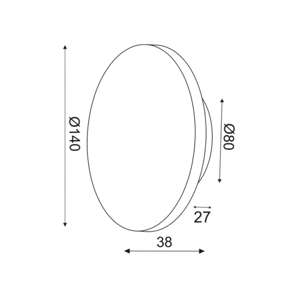 ΕΠΙΤΟΙΧΟ Φ/Σ LED 5W 3000Κ 400LM ΑΝ.ΚΑΦΕ ΔΕΡΜΑ MDF ΚΥΚΛΟΣ Φ14ΧΗ3,6CM ECLIPSE ACA – ZM1705LEDWLL