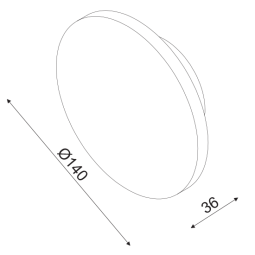 ACA DECOR  – Επίτοιχο Φωτιστικό LED 5W 3000Κ Λευκό MDF Κύκλος Φ140 ZM1705LEDWW