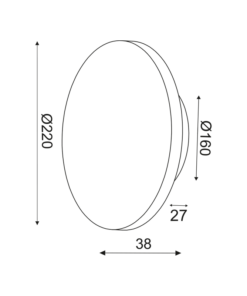 ΕΠΙΤΟΙΧΟ Φ/Σ LED 10W 3000Κ 800LM ΑΝ.ΚΑΦΕ ΔΕΡΜΑ MDF ΚΥΚΛΟΣ Φ22ΧΗ3,6CM ECLIPSE ACA – ZM1710LEDWLL