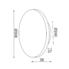 ΕΠΙΤOIXO Φ/Σ LED 15W 3000Κ 1200LM ΑΝ.ΚΑΦΕ ΔΕΡΜΑ MDF ΚΥΚΛΟΣ Φ30ΧΗ3,6CM ECLIPSE ACA – ZM1715LEDWLL