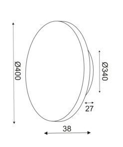 ΕΠΙΤΟΙΧΟ ΦΩΤΙΣΤΙΚΟ LED 24W 3000Κ 1920LM ΣΚ.ΚΑΦΕ ΔΕΡΜΑ MDF ΚΥΚΛΟΣ Φ40ΧΗ3,6CM ECLIPSE ACA – ZM1724LEDWDL