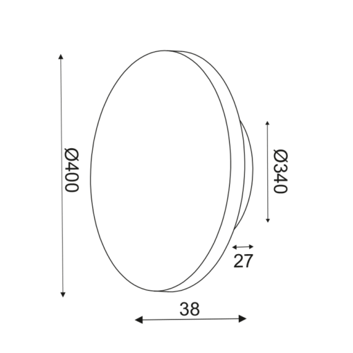 ΕΠΙΤΟΙΧΟ ΦΩΤΙΣΤΙΚΟ LED 24W 3000Κ 1920LM ΣΚ.ΚΑΦΕ ΔΕΡΜΑ MDF ΚΥΚΛΟΣ Φ40ΧΗ3,6CM ECLIPSE ACA – ZM1724LEDWDL