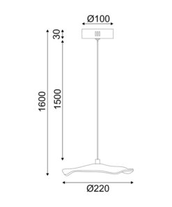 ΚΡΕΜΑΣΤΟ ΦΩΤΙΣΤΙΚΟ LED 5W 3000K 400LM NINFEA ΟΡΕΙΧΑΛΚΟ ΜΕΤΑΛΛΙΚΟ IP20 D22XH160CM ACA – ZM34LEDP22BR