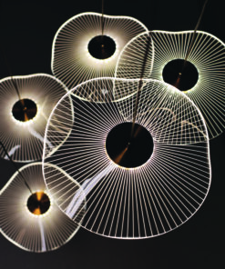 ΚΡΕΜΑΣΤΟ Φ/Σ LED 25W 3000K 1750LM NINFEA ΟΡΕΙΧΑΛΚΟ ΜΕΤ/ΚΟ IP20 D55XH260CM ACA – ZM34LEDP55BR